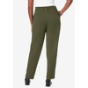Jessica London Women's Plus Size Stretch Knit Crepe Straight Leg Pants - 3 of 4