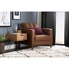 Vito End Table 1 Drawer Dark Wood - South Shore: Scandinavian Style, Mid-Century Hairpin Legs - 3 of 4