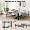 Kumasinova Metal Bunk Bed, Strong Steel Bed Frame with Safe Stairs, Modern Space-Saving Bunk Bed for Teens and Adults, 13" Under-Bed Storage - 3 of 4
