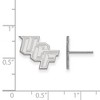 Black Bow Jewelry 10k White Gold Central Florida Knights NCAA Post Earrings - 2 of 3
