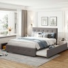 NicBex Queen Size Linen Upholstered Platform Bed with 2 Drawers and 1 Twin XL Trundle for Adults/Boys/Girls - 2 of 4