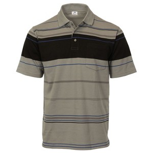 Gioberti Mens Multiple Stripe Polo Shirt With Pocket - Short Sleeve Yarn Dye - 1 of 2