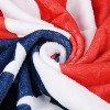 Tirrinia US Flag Fleece Throw Blanket, Super Soft Cozy Fleece Plush Throw TV Blanket, Patriotic Living Room Decor Blanket for Memorial Day July 4th - 3 of 3