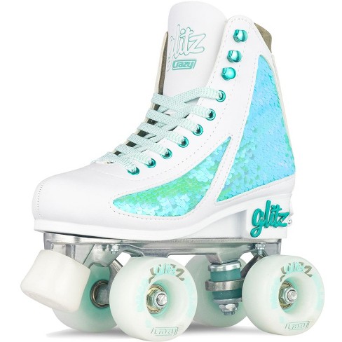 Crazy Skates Turquoise Glitz Adjustable Roller Skates For Women And ...