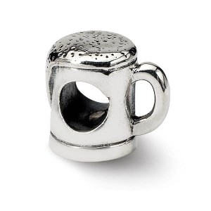 Black Bow Jewelry Sterling Silver Beer Stein Bead Charm - 1 of 4