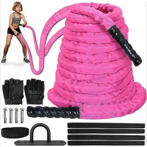 Heavy Weighted Battle Ropes for Home Gym, Exercise Ropes for Strength and Cardio Training - 1 of 4