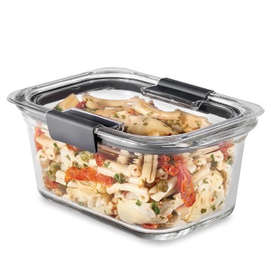 Rubbermaid Brilliance Glass Set of 4 Food Storage Containers with