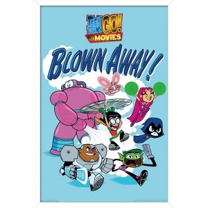 Trends International DC Comics Movie - Teen Titans Go! To The Movies - Blown Away Framed Wall Poster Prints - 1 of 4