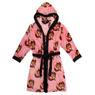 Powerpuff Girls Him All-Over Print Long Sleeve Pink Adult Hooded Robe