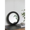 Circle Vintage Wall Mirror With Wooden Frame, Vertically And Horizontally Mounting, Antique Classic Accent Round Mirror - 4 of 4