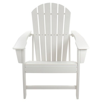 Northlight All Weather Recycled Plastic Outdoor Adirondack Chair, White ...