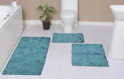 Modesto Collection Cotton Tufted Set of 3 Bath Rug Set - Home Weavers