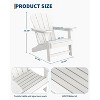 TackView Outdoor Adirondack Chairs, HDPE Plastic Patio Chairs for All Weather, Fire Pit Chair with Wide Armrests, for Patio, Deck, Lawn, Black - 3 of 4