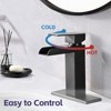Kumasinova Waterfall Bathroom Sink Faucet,Single Handle Bathroom Faucet 1 Hole with Pop-Up Drain,Stainless Steel Bathroom Faucets for Bathroom - 4 of 4