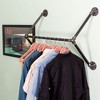 24 in. Quad-Flange Wall Mounted Clothing Rack By PIPE DECOR - 2 of 4