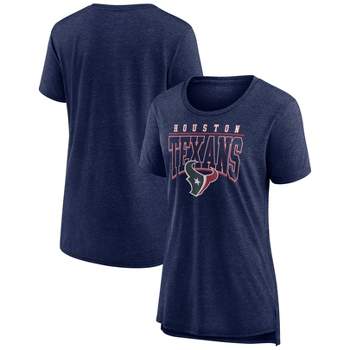 NFL Houston Texans Women's Champ Caliber Heather Short Sleeve Scoop Neck Triblend T-Shirt