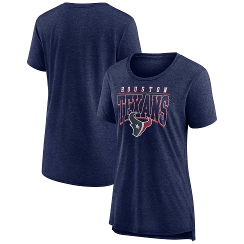 NFL Houston Texans Women's Champ Caliber Heather Short Sleeve Scoop Neck Triblend T-Shirt - S