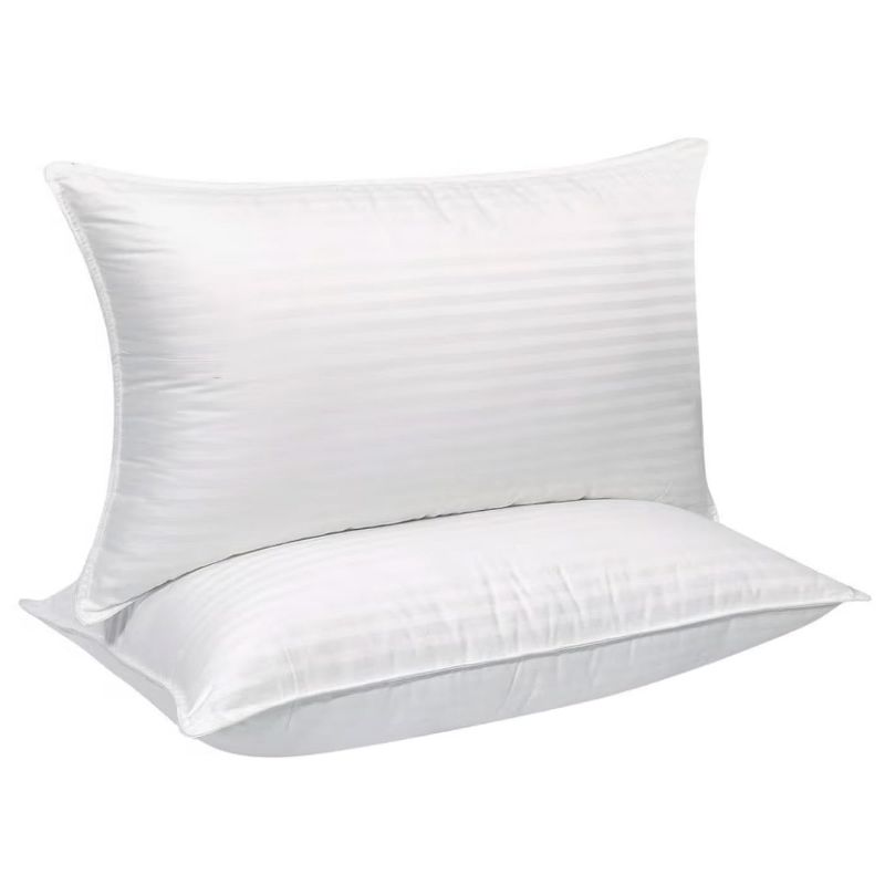 Covers&All Bed Pillows for Sleeping pack of 2,Microfiber Pillow for Side Sleepers, Standard, White