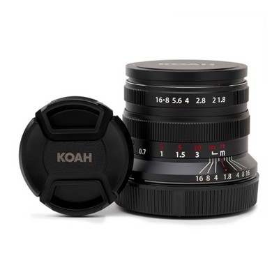 Koah Artisans 55mm f/1.8 Large Aperture Manual Focus Lens for Canon EF (Black)