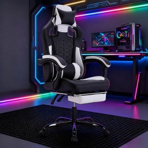KWPZQEB Gaming Chair, Ergonomic Game Chair with Lumbar Support, Headrest and Footrest, Height Adjustable Computer Gaming Chair for Home Office - 1 of 4