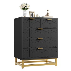 Dresser for Bedroom, 5 Drawer Dresser with Metal Legs, Modern Chest Organizer with Wide Storage - 1 of 4