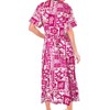 LA LEELA Women's Dress Summer Holiday Beachwear Bathing Suit Button Up Long Shirt Beach Cover ups Night T Shirt for Women Large-X-Large Pink, Turtle - 2 of 4