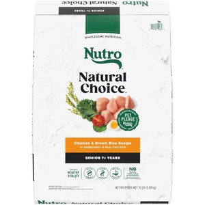 Nutro Natural Choice Chicken, Vegetable and Brown Rice Flavor Senior Dry Dog Food - 13lbs - 1 of 4