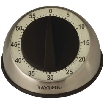 Zassenhaus Magnetic Retro 60 Minute Kitchen Timer, 2.75-Inch, Cool Gray