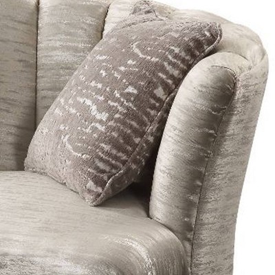 Athalia 42" Beige Wood Barrel Swivel Chair