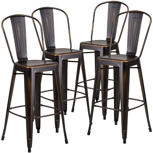 Distressed copper best sale bar stools