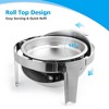 6.8 QT Round Roll Top Chafing Dish Buffet Set, Round Chafing Dishes for Buffet with Fuel Holders and Pan - 4 of 4