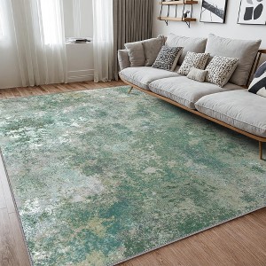 ABYNOW Machine Washable Area Rug – Soft Modern Abstract Carpet for Living Room, Bedroom, and Dining Room, Non-Slip Floor Rug - 1 of 4
