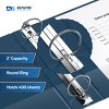 Premium Economy 2" Round Ring Binder 6pk Navy Blue: Davis Group, Hard Cover, 400 Sheet Capacity, 2 Pockets, Polypropylene - 3 of 4