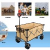 Vynxaria 360lb Capacity Heavy-Duty Foldable Utility Wagon, All-Terrain Quiet Wheels, Adjustable Handle, Cup Holders, Ideal for Camping, Gardening - 4 of 4