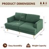 Gericco 65" Deep Seat Loveseat Sofa, Mid Century Modern Couches for Living Room, Small Couches for Small Spaces Couches with Wooden Legs - 2 of 4