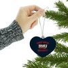 Robert Morris University Colonials Logo Heart Love Wood Christmas Tree Holiday Ornament - 3 of 3