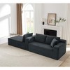 VASIP L-Shaped Left Lounge Chair Cloud Sectional Modular Sofa with Deep Seat,  for Living Room, Apartment, Bedroom No Assembly Required,Black - 3 of 4