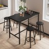 NicBex 5-Piece Bar Table Set for 4 Modern Counter Height Bar Table with Bar Stools Set of 2,Suitable for Dining Room,Kitchen - image 4 of 4