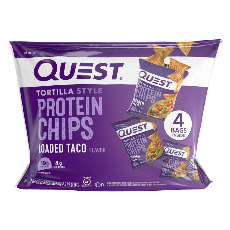Quest Nutrition Tortilla Style Protein Chips - Loaded Taco, 1 of 14