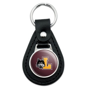 Loyola University Chicago Primary Logo Black Leather Keychain - 1 of 4