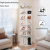 ORRD 7-Tier 360° Rotating Shoe Rack – Freestanding Tower, Fits 28 Pairs, White - 3 of 4