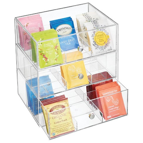  3-tier tea drawer, well-ventilated tea storage box, useful  household items for daily life: Home & Kitchen