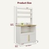 Farmhouse Bakers Rack with Power Outlets and Storage - 2 of 4