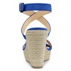 Allegra K Women's Back to College Slingback Crisscross Espadrille Wedges Heel Sandals - 3 of 4