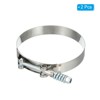 Unique Bargains 304 Stainless Steel T-Bolt Connecting Hose Clamps 2 Pcs - 3 of 4
