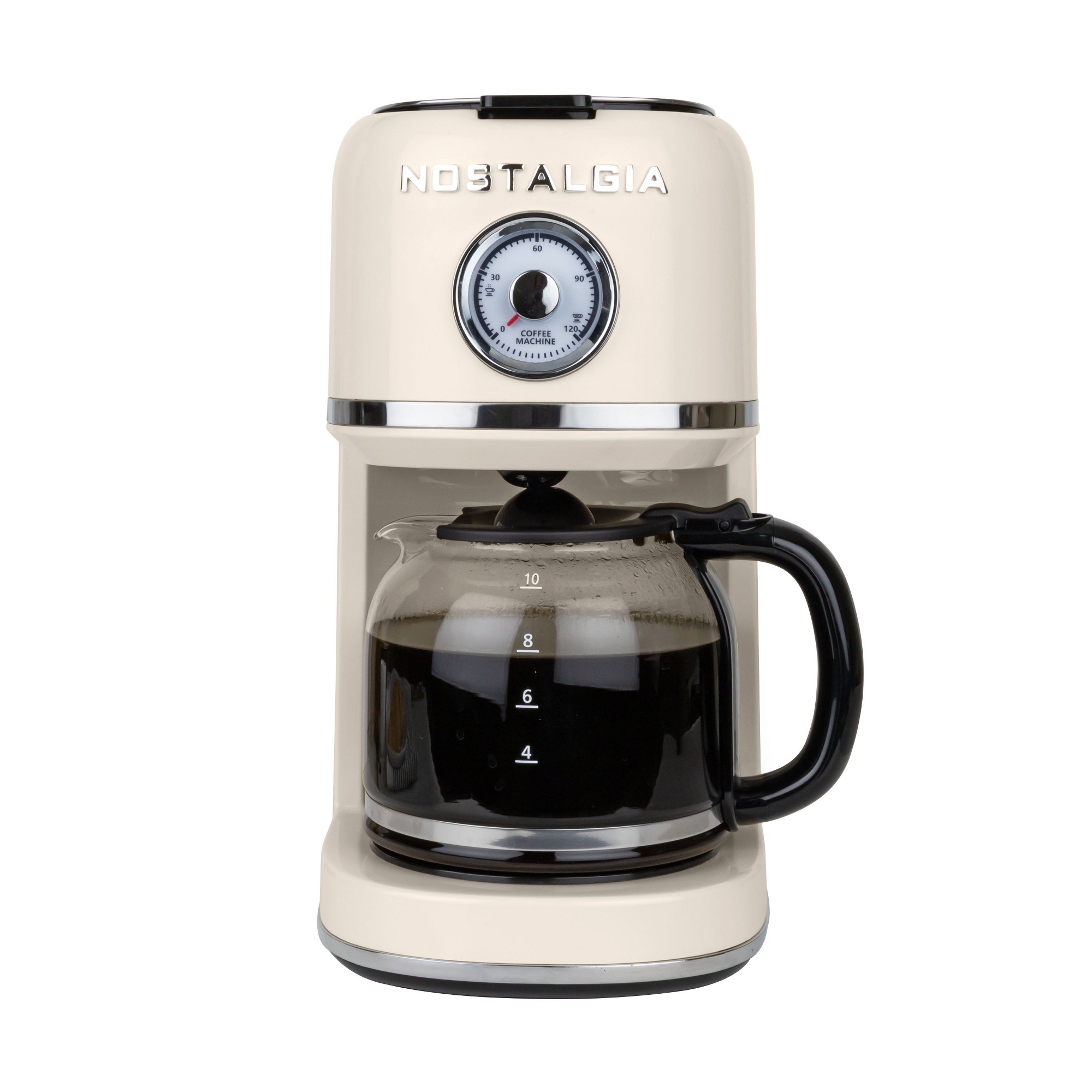Nostalgia Classic Retro 10 Cup Coffee Maker, Cream