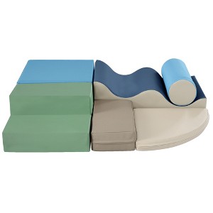 Yinvani Soft Climb and Crawl Foam Playset 6 in 1, Soft Play Equipment Climb and Crawl Playground for Kids - 1 of 4