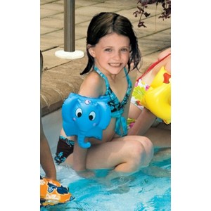 Swim Central Set of 2 Inflatable Blue Elephant Animal Fun Swimming Pool Arm Floats For Kids, 7.5-Inch - 1 of 1