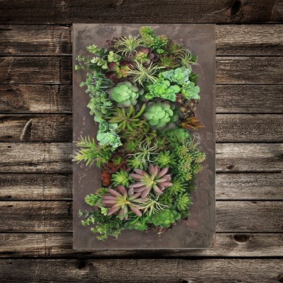 Rust Zinc 18-Pocket Galvanized Steel Succulent Wall Planter