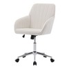 NicBex Office Chair Modern Height Adjustable Ergonomic Chair Computer Chair with 5 Casters and Silver Base for Office, Study, Bedroom, Beige - 2 of 4